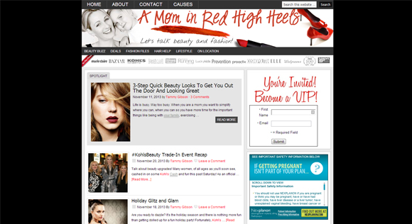 A Mom in Red High Heels Website